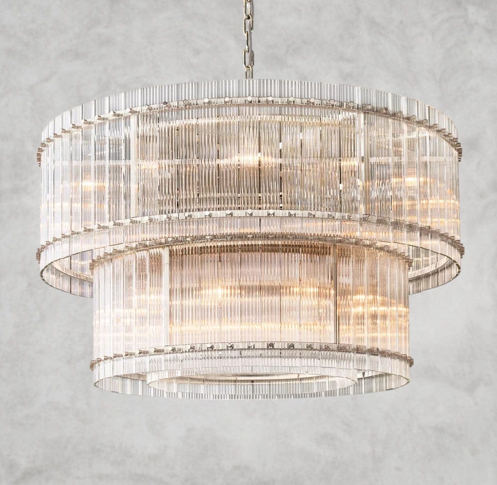 48" / Nickle San Marco Two-Tier Round Chandelier 22", 37", 48", 60"