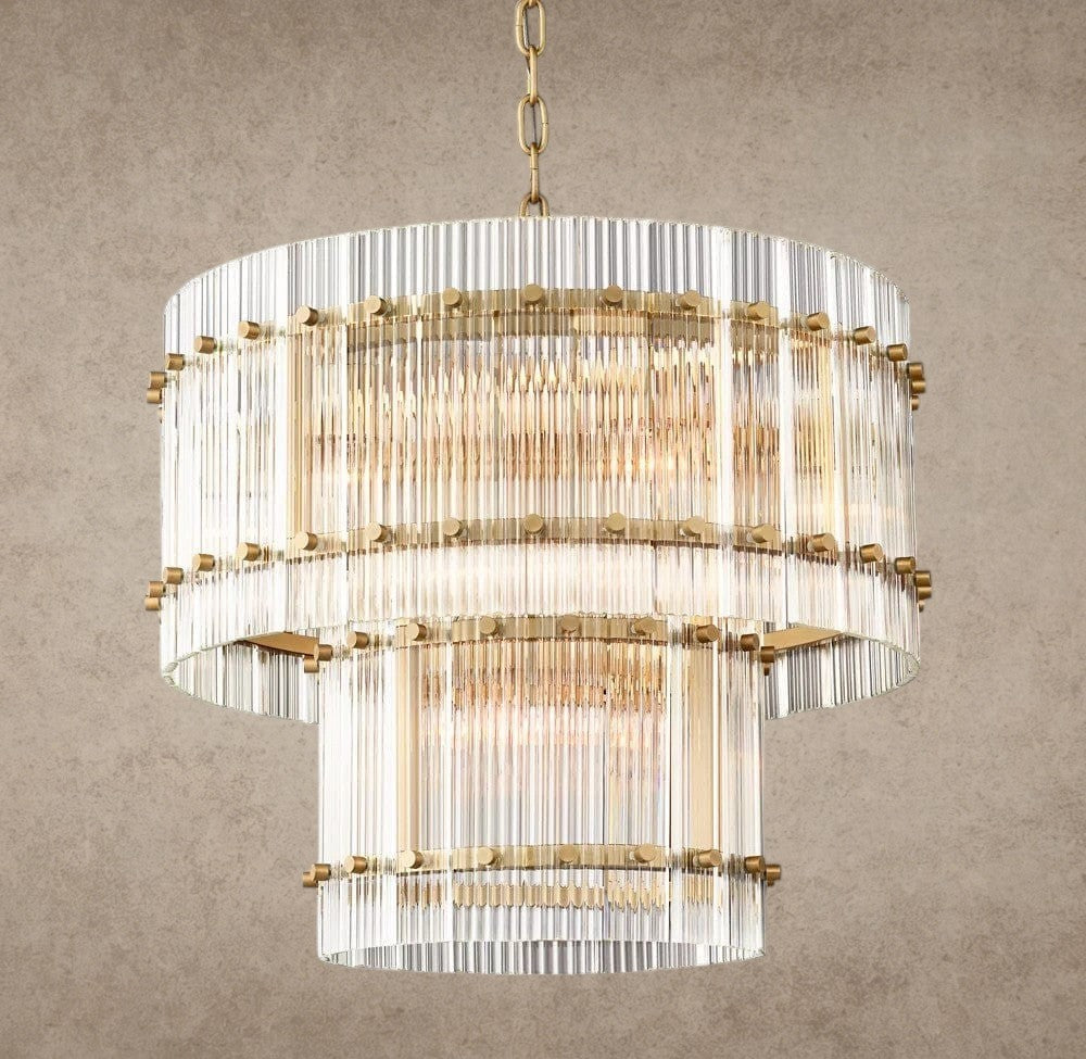22" / Brass San Marco Two-Tier Round Chandelier 22", 37", 48", 60"
