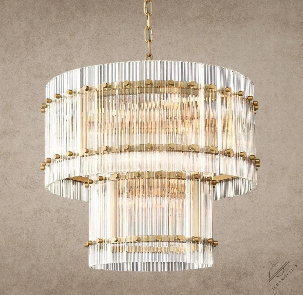 22" / Brass San Marco Two-Tier Round Chandelier 22", 37", 48", 60"