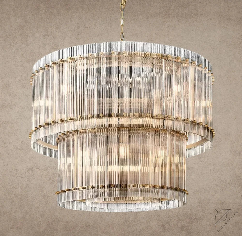 37" / Brass San Marco Two-Tier Round Chandelier 22", 37", 48", 60"