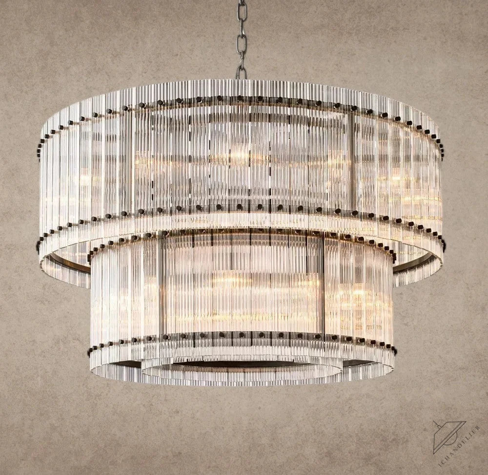 48" / Bronze San Marco Two-Tier Round Chandelier 22", 37", 48", 60"