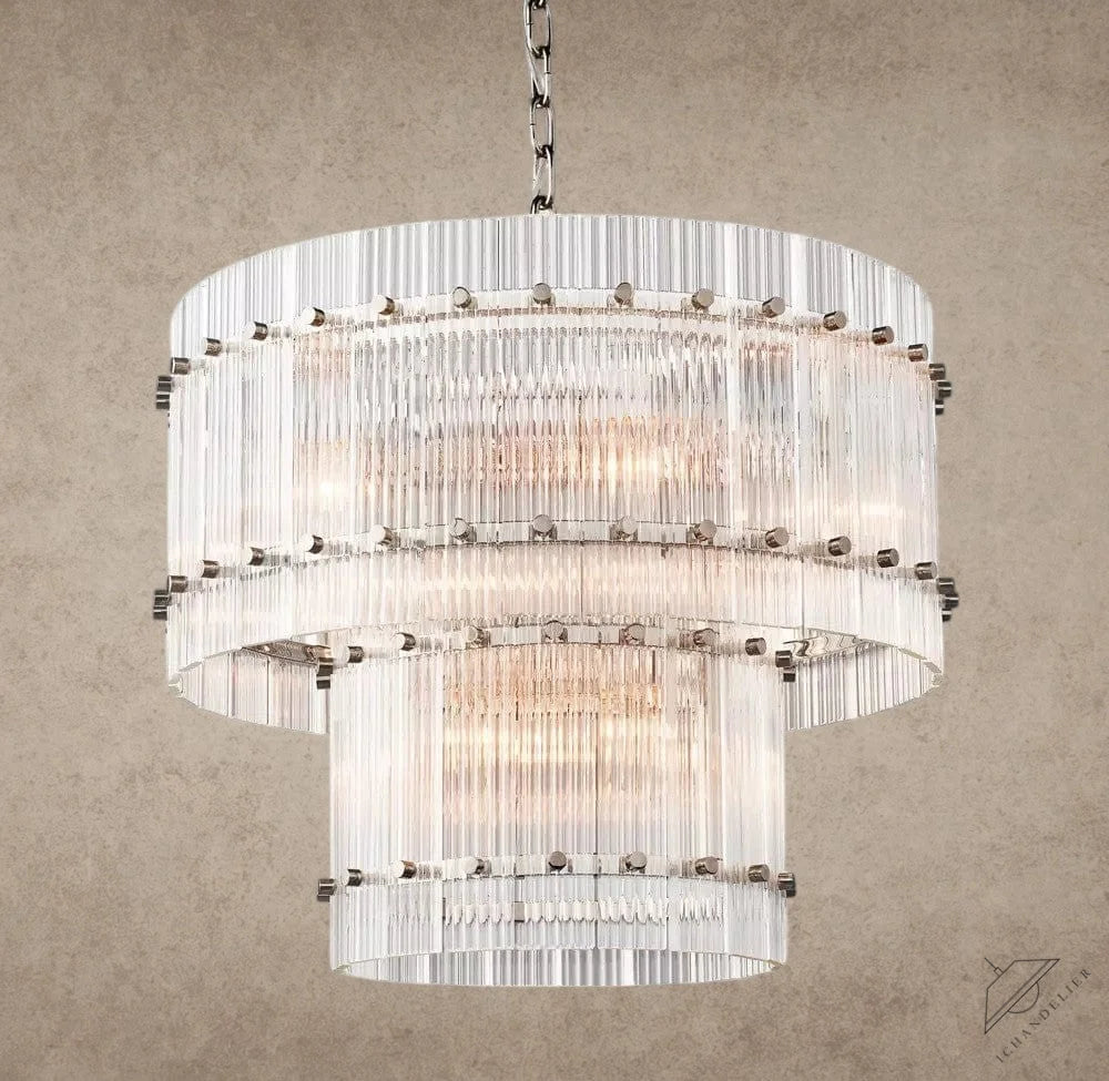 22" / Nickle San Marco Two-Tier Round Chandelier 22", 37", 48", 60"