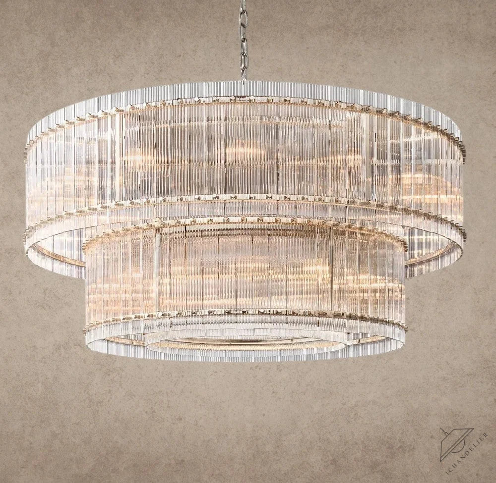 60" / Nickle San Marco Two-Tier Round Chandelier 22", 37", 48", 60"