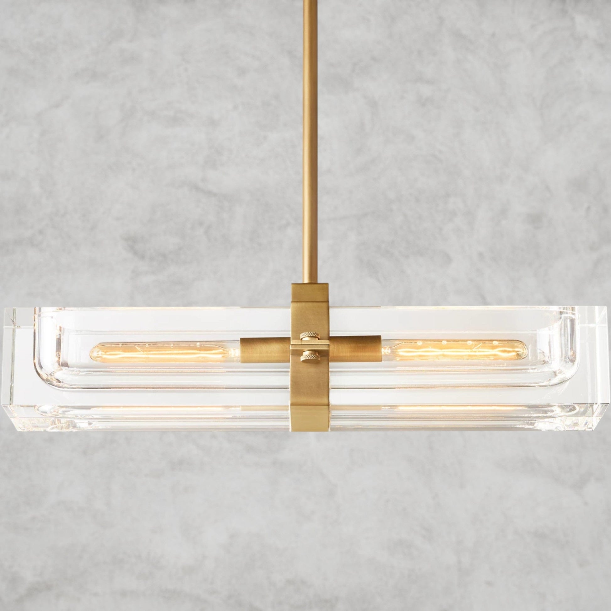 24" / Brass Savile Linear Chandelier 24", 48", 72"
