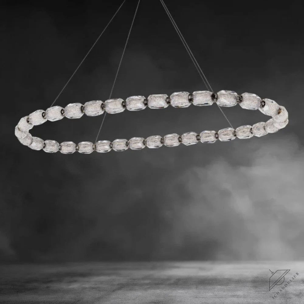 Brass / 32 Light-46"w Seduction Crystal Pendant