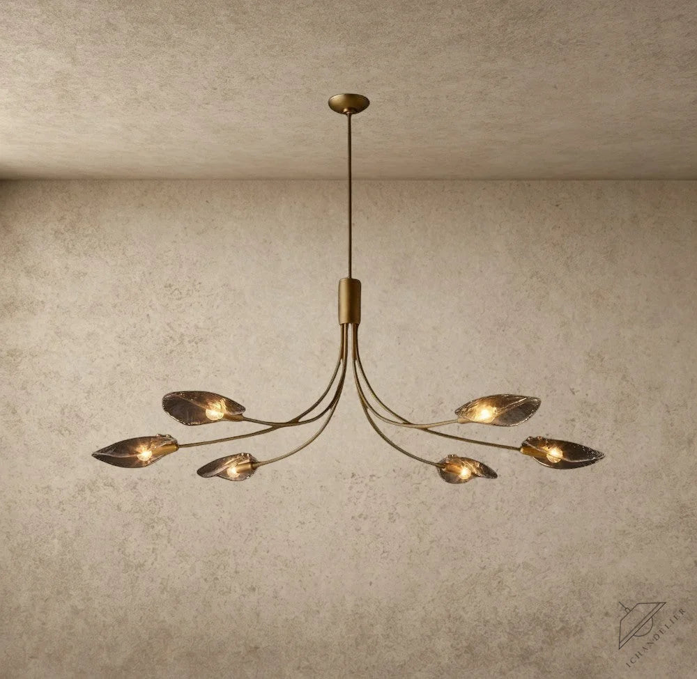 Shell Smoke Glass Chandelier