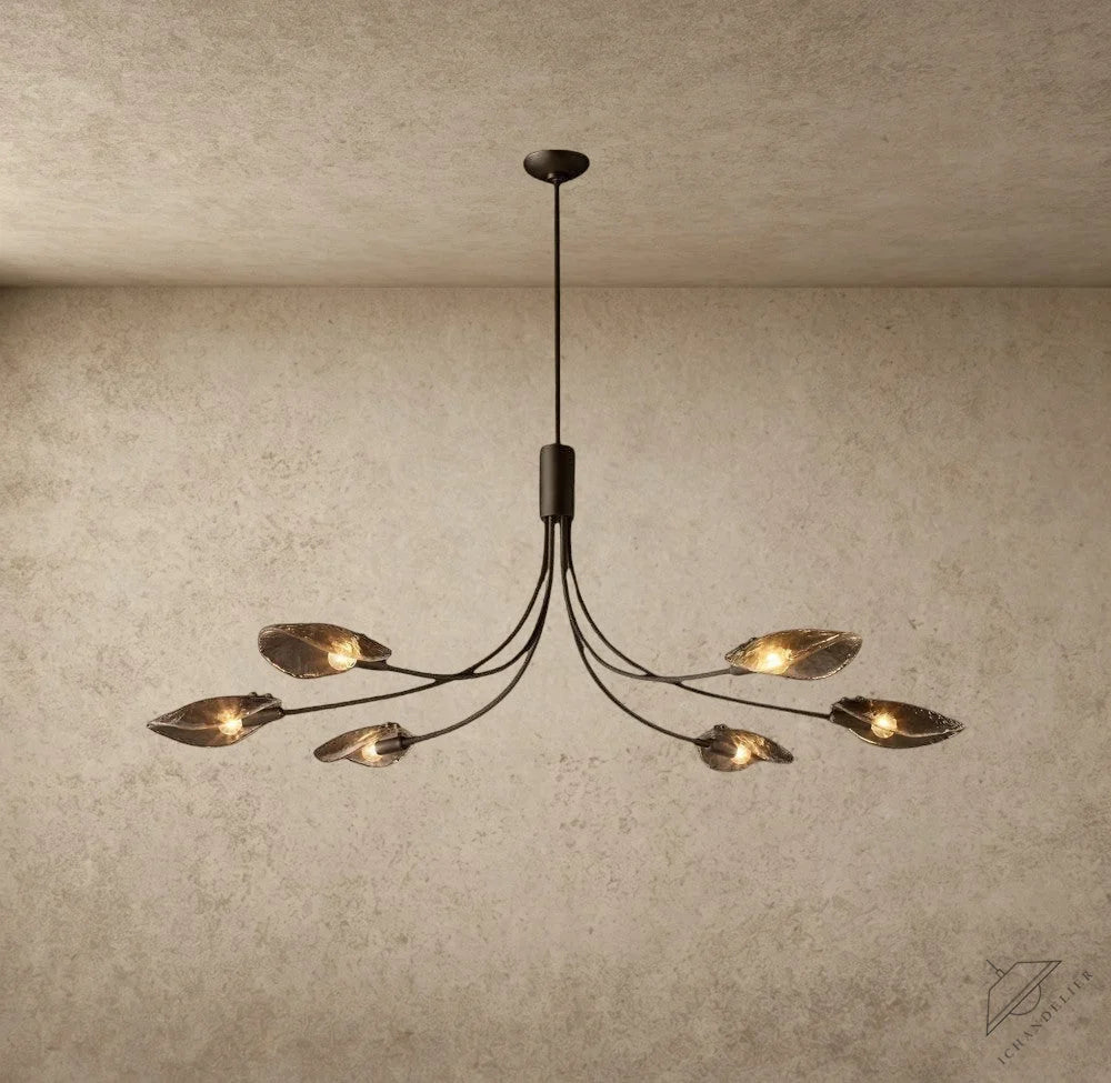 Shell Smoke Glass Chandelier