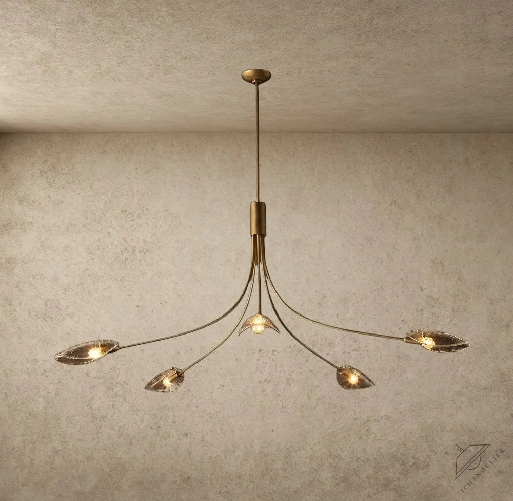 Shell Smoke Glass Chandelier