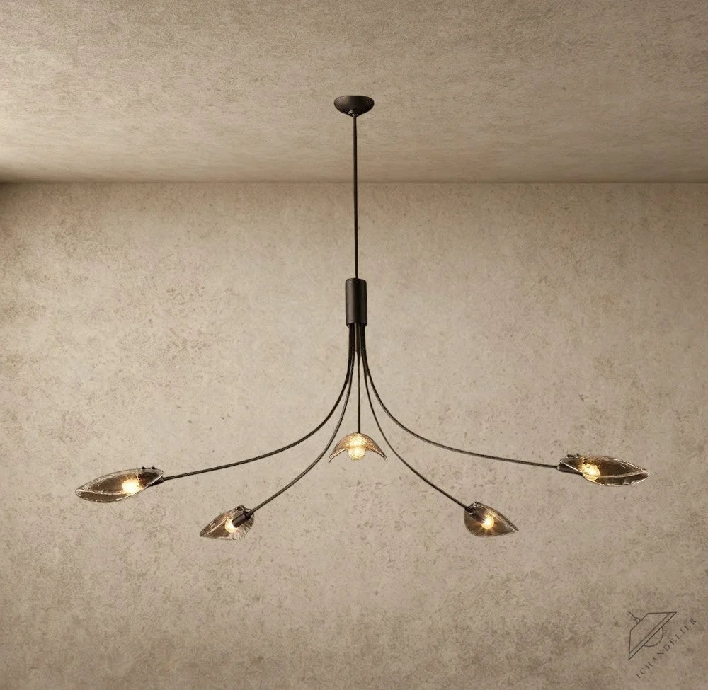 Shell Smoke Glass Chandelier