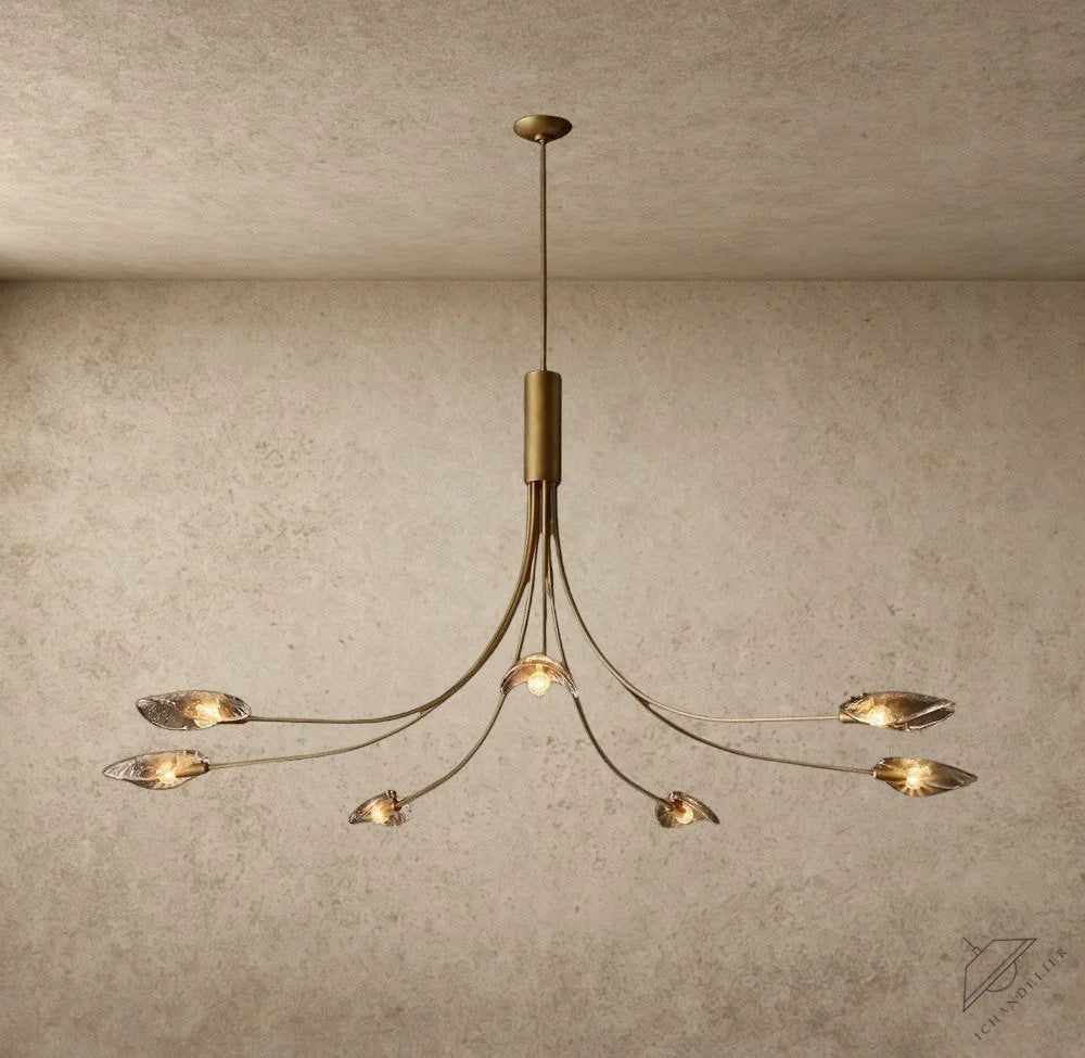 Shell Smoke Glass Chandelier