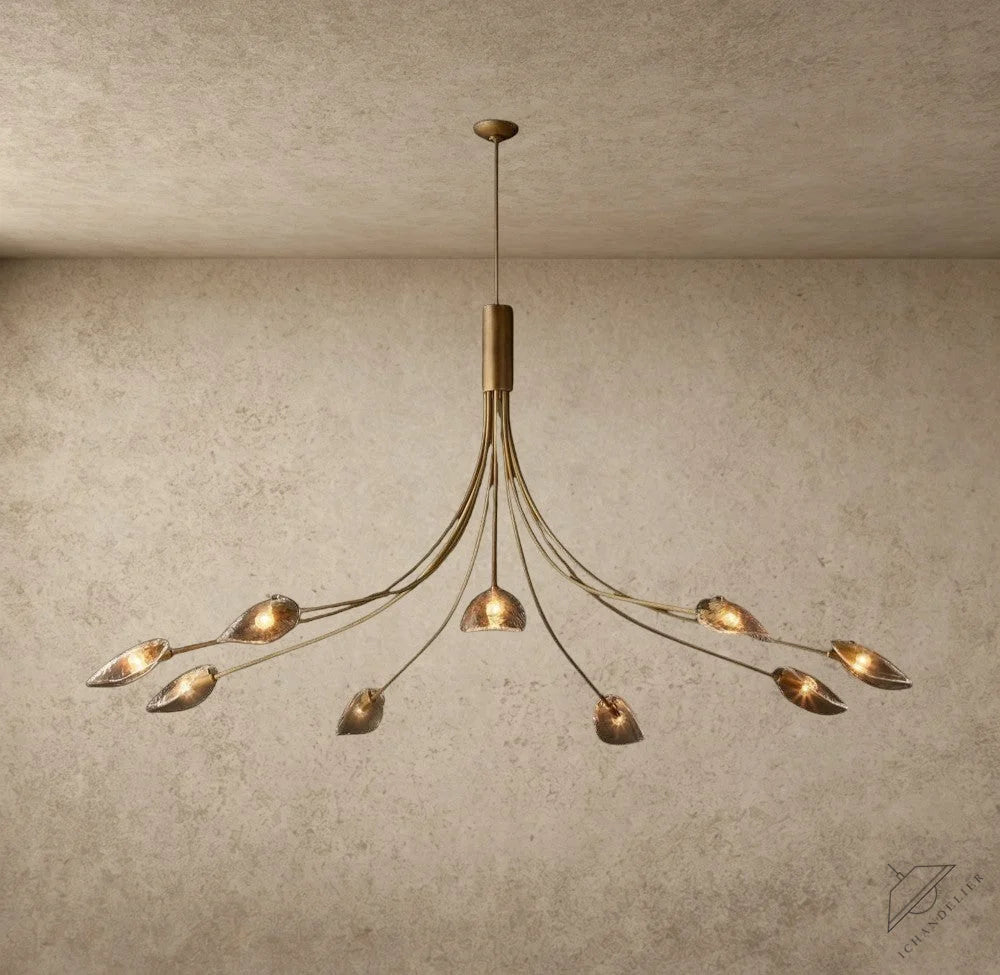 Shell Smoke Glass Chandelier
