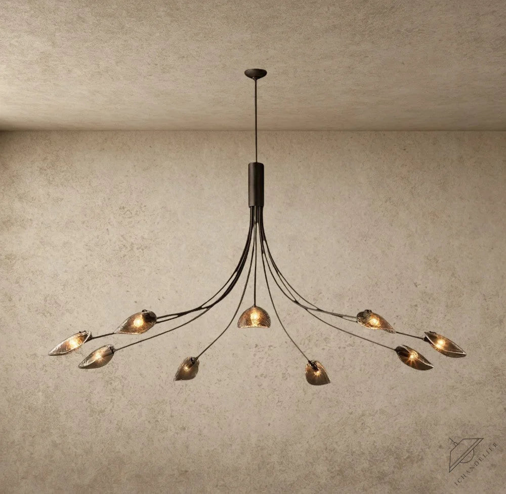 Shell Smoke Glass Chandelier