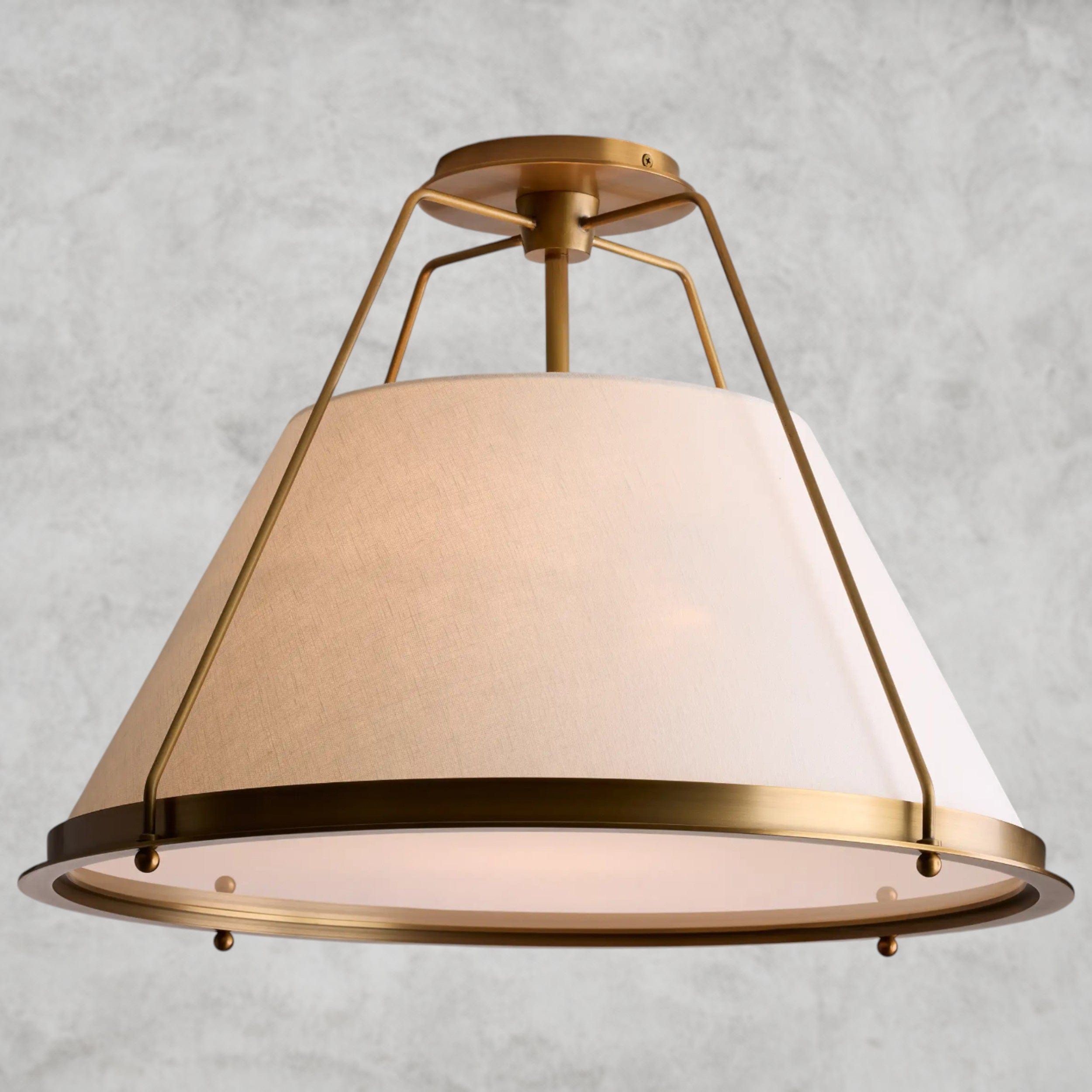 21" / Brass Shelton Flush Mount 15", 21"