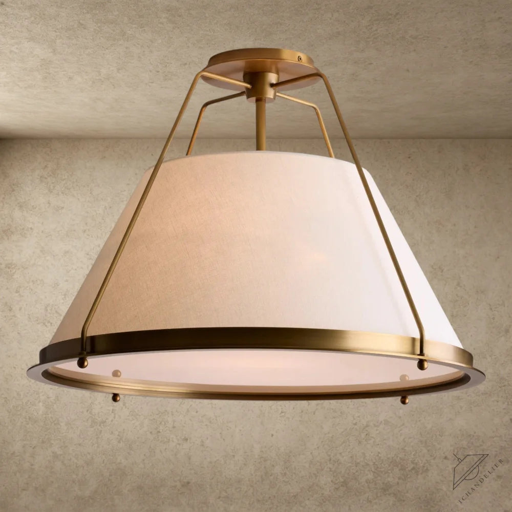 21" / Brass Shelton Flush Mount 15", 21"