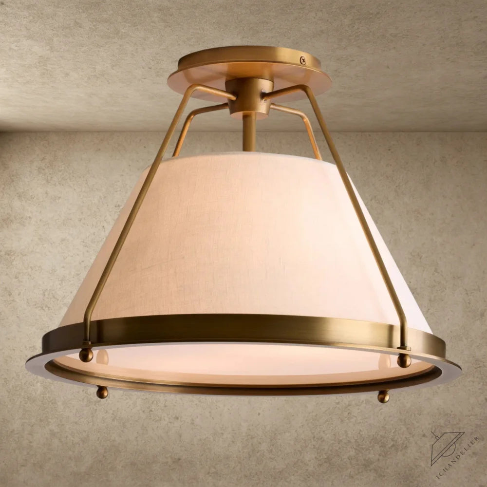 15" / Brass Shelton Flush Mount 15", 21"