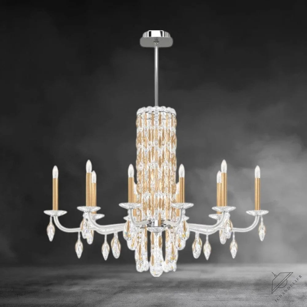 Heirloom Gold / Crystal Heritage Crystal Siena 10 lights Crystal Chandelier 40"