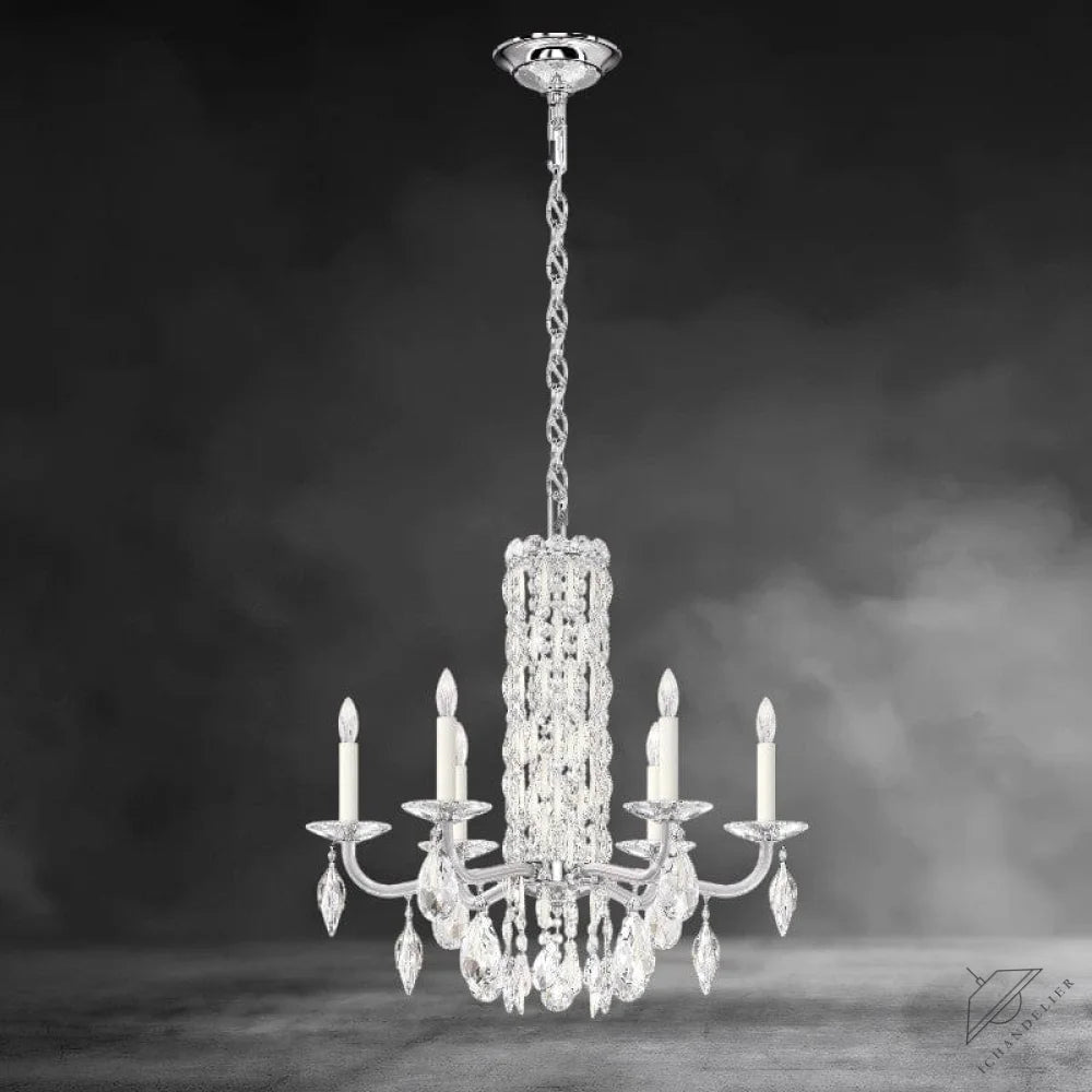 White / Crystal Heritage Crystal Siena 6-light Crystal Chandelier 24"