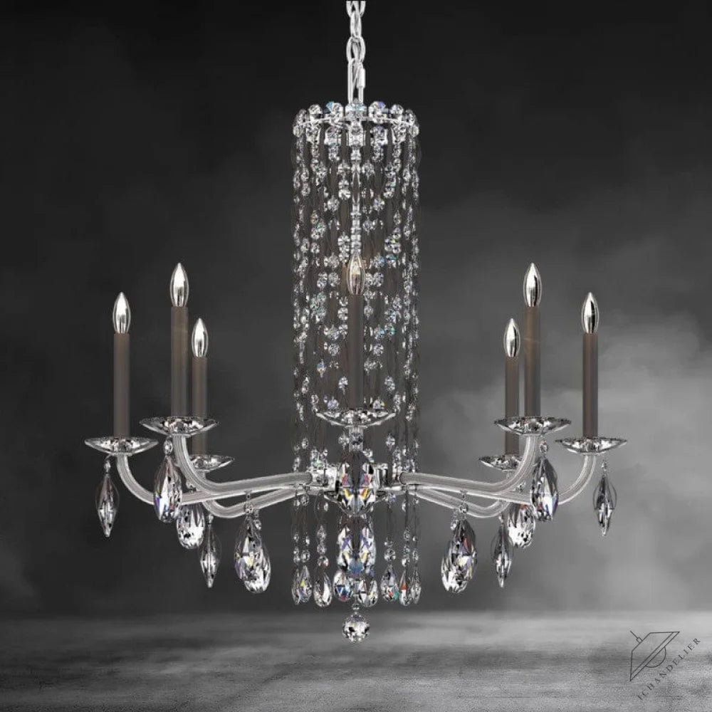 Siena 8-light crystal chandelier30"