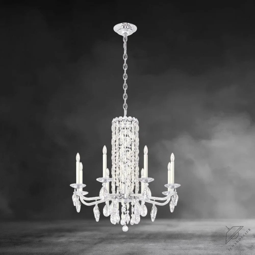 White / Crystal Heritage Crystal Siena 8-light crystal chandelier30"