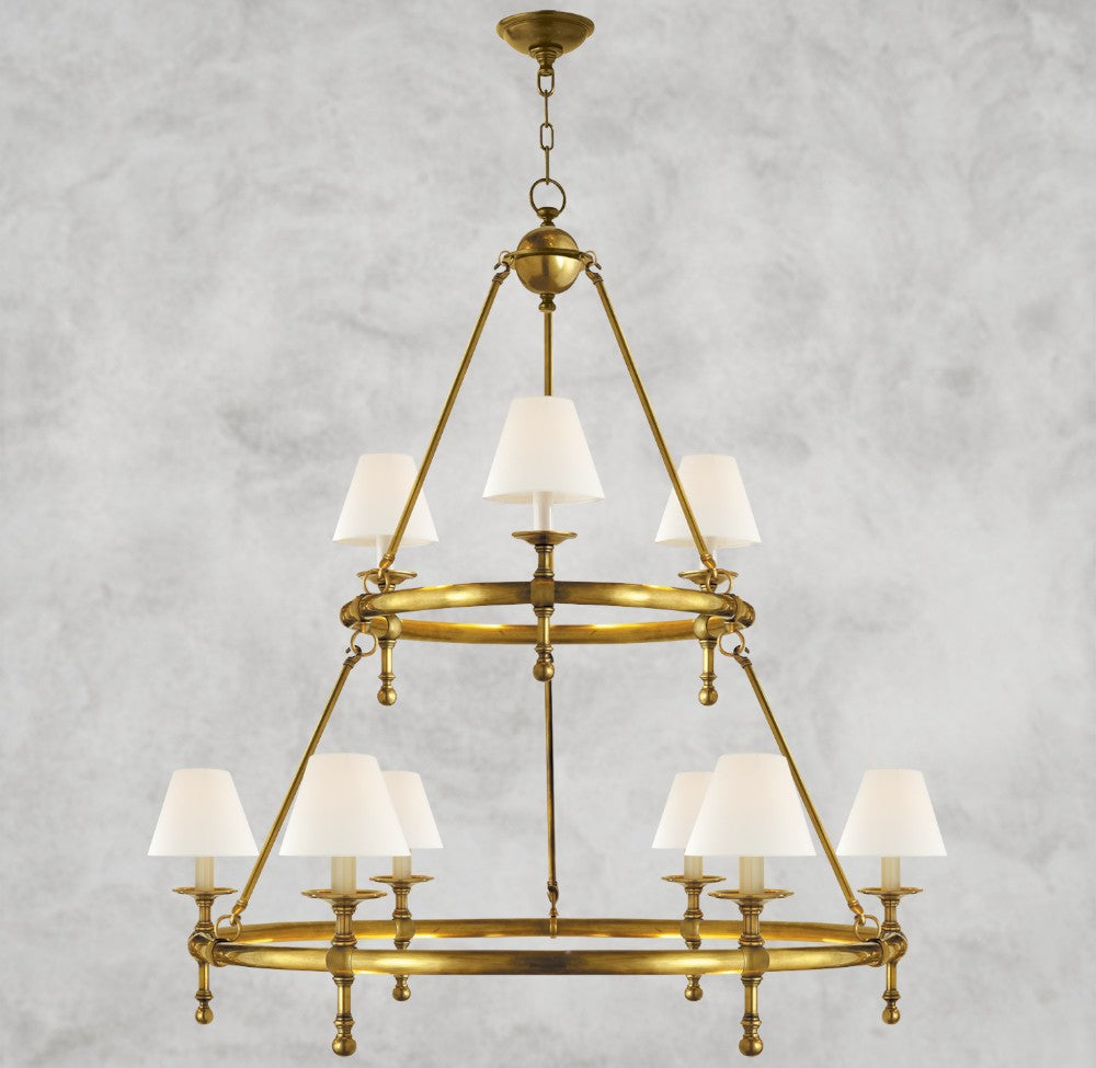 Classic Two-Tier Ring Chandelier