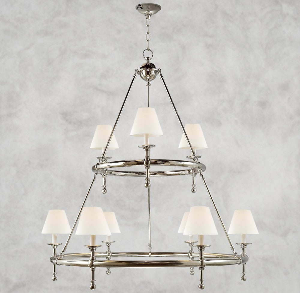 Classic Two-Tier Ring Chandelier