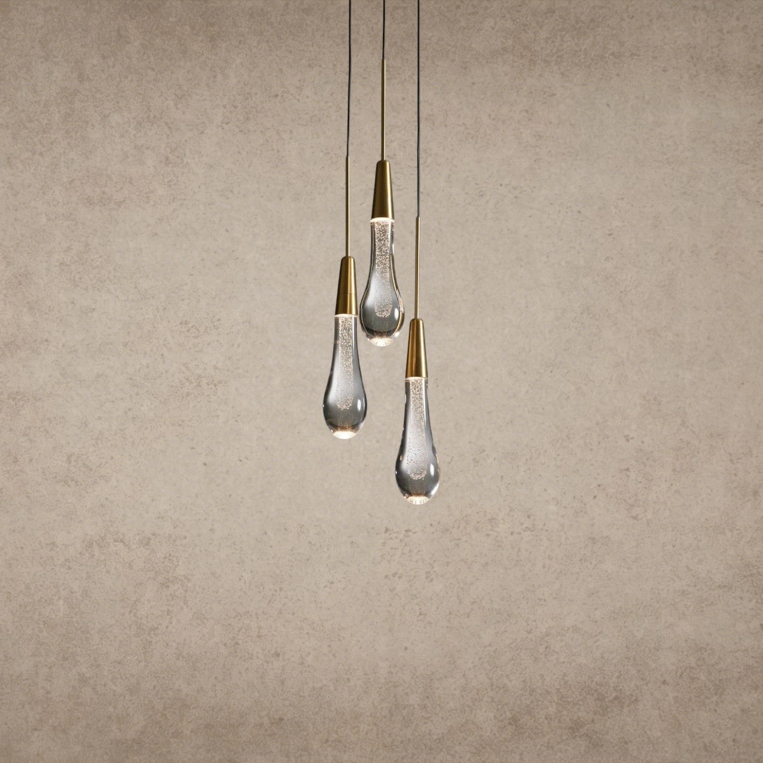Brass Soltaire Cluster Pendant