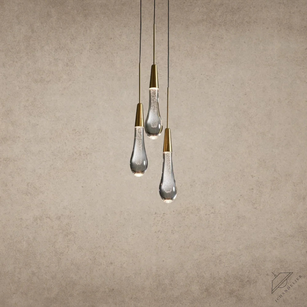 Brass Soltaire Cluster Pendant