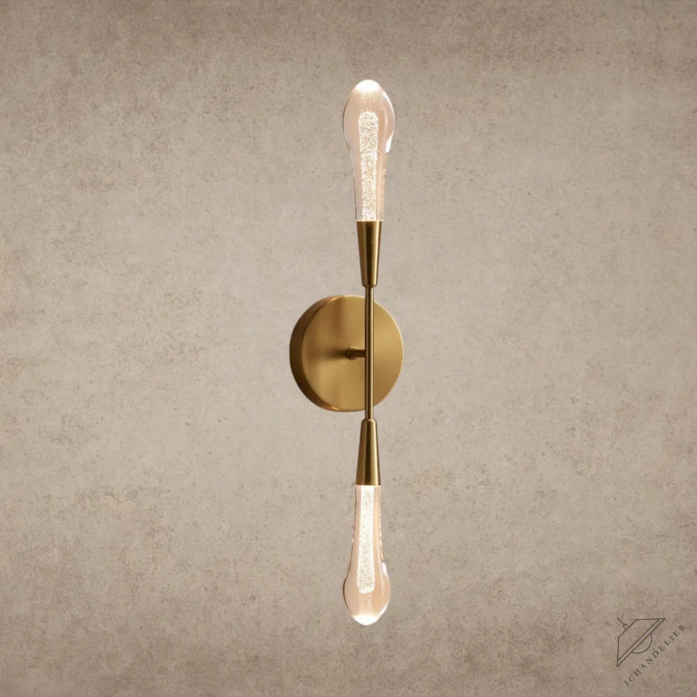 Brass Soltaire Double Sconce