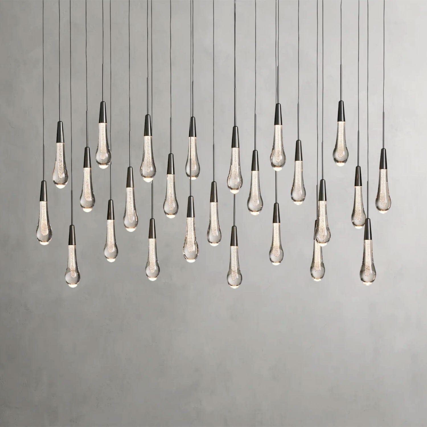 50" / Bronze Soltaire Linear Chandelier 37", 50", 60", 70"