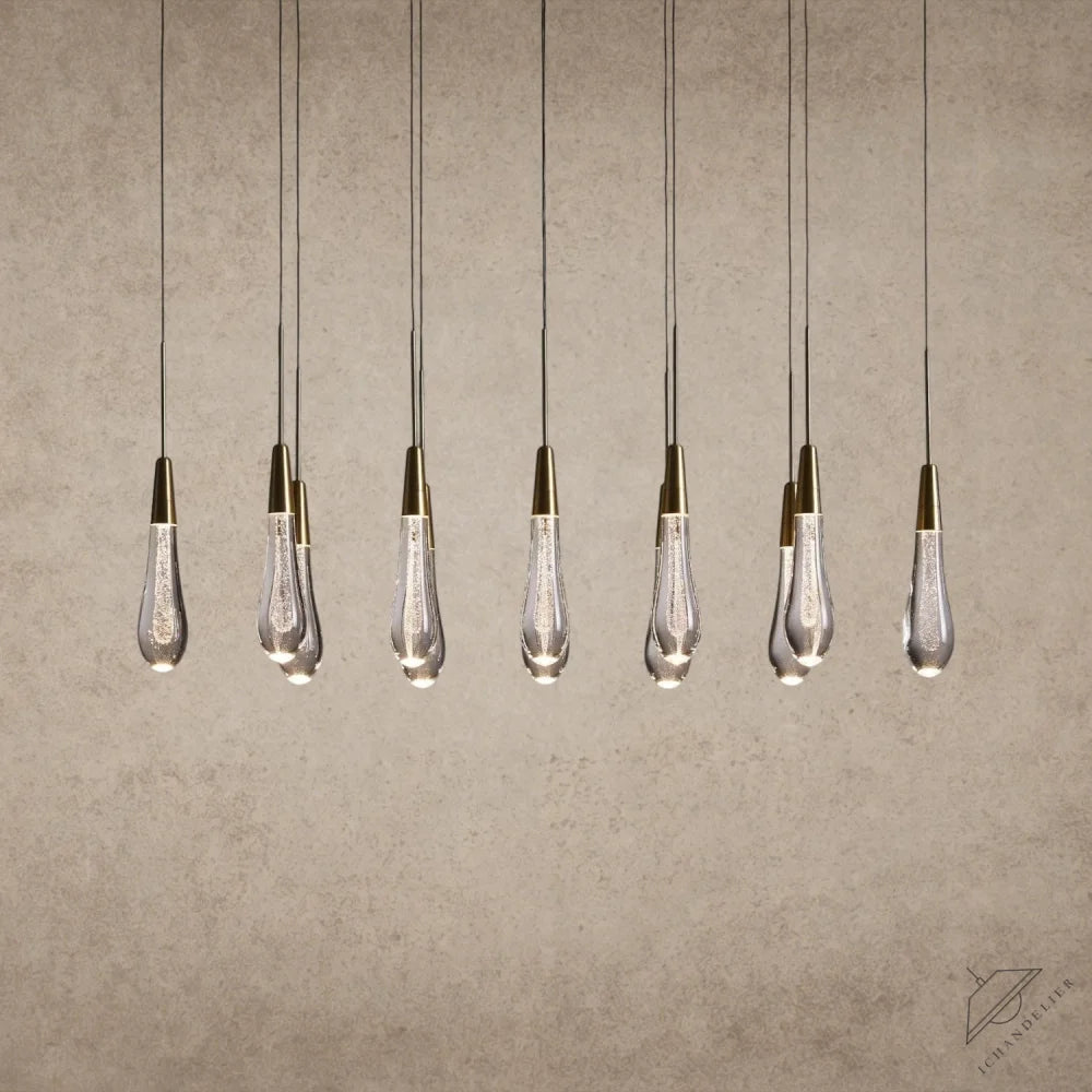 37" / Brass Soltaire Linear Chandelier 37", 50", 60", 70"