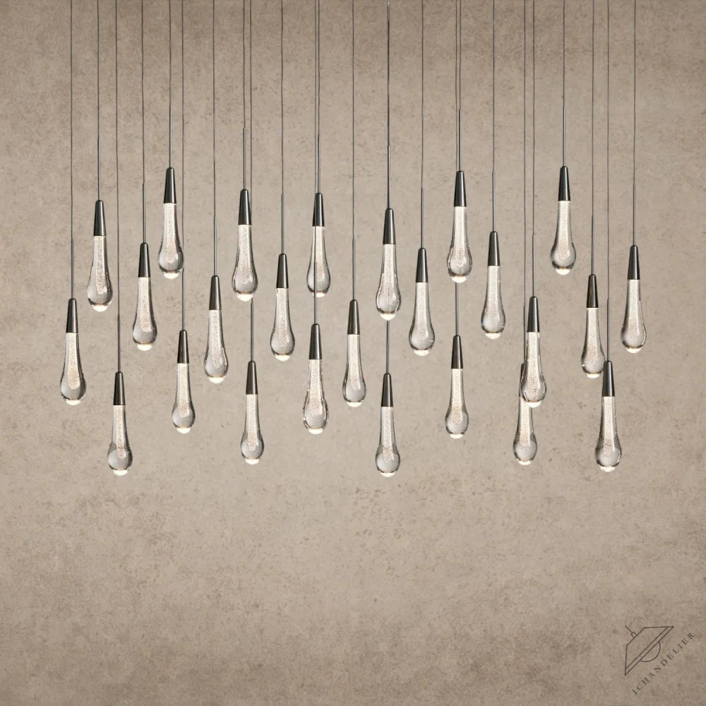 50" / Bronze Soltaire Linear Chandelier 37", 50", 60", 70"