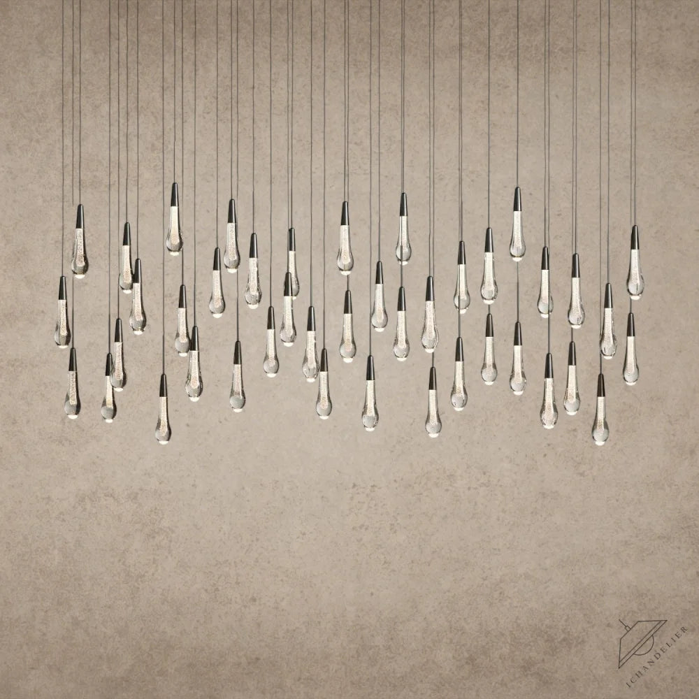 70" / Bronze Soltaire Linear Chandelier 37", 50", 60", 70"