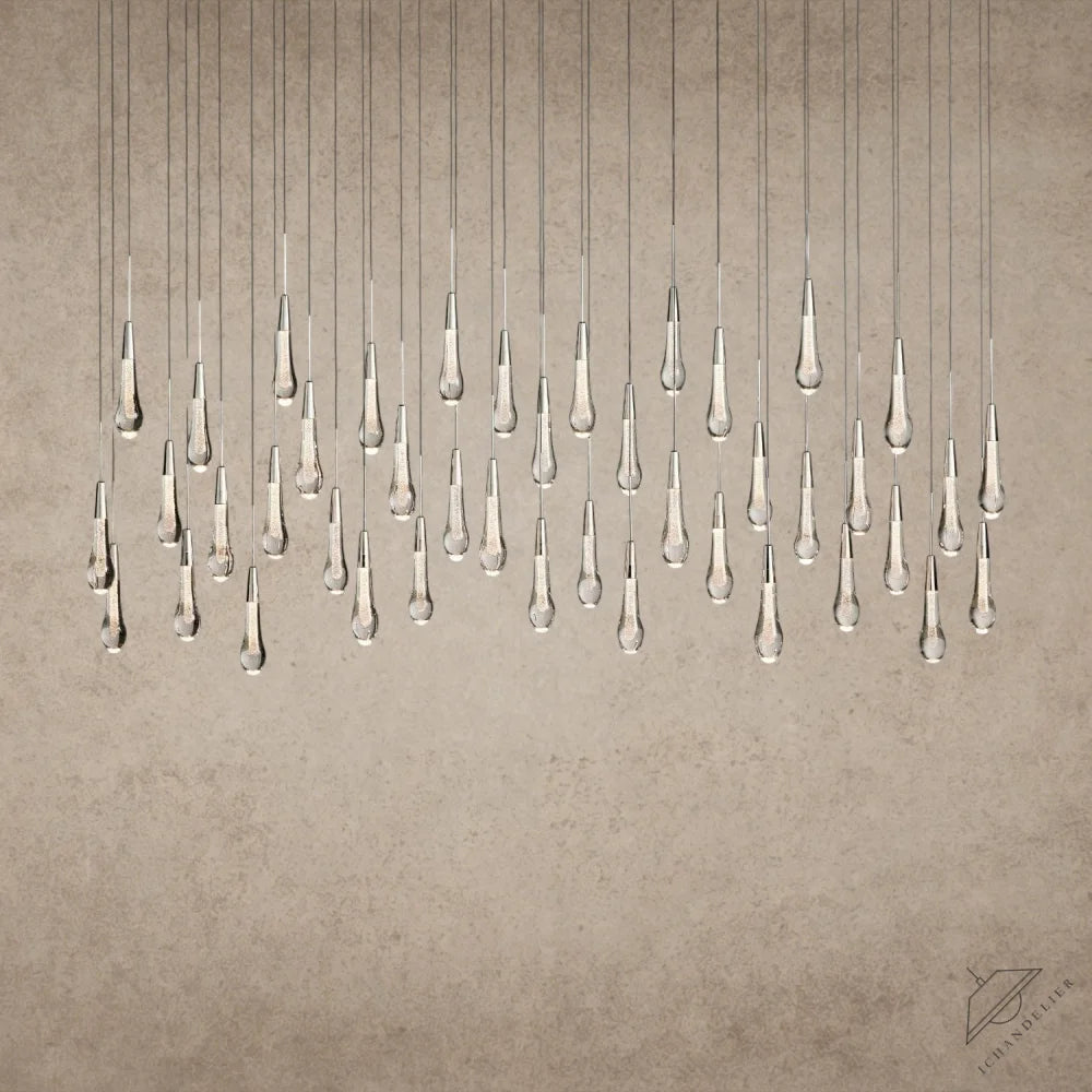 70" / Nickle Soltaire Linear Chandelier 37", 50", 60", 70"