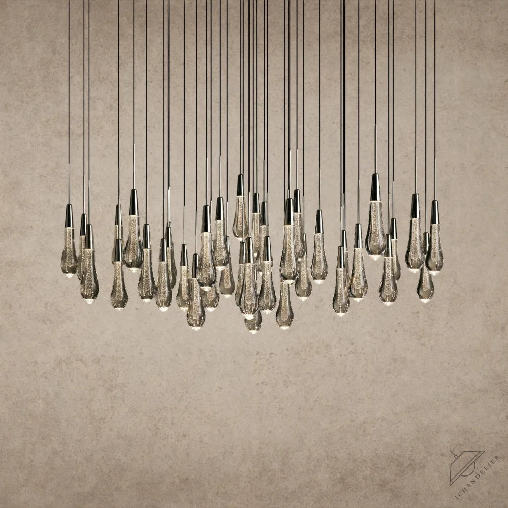 48" / Nickle Soltaire Round Chandelier 17", 24", 36", 58"