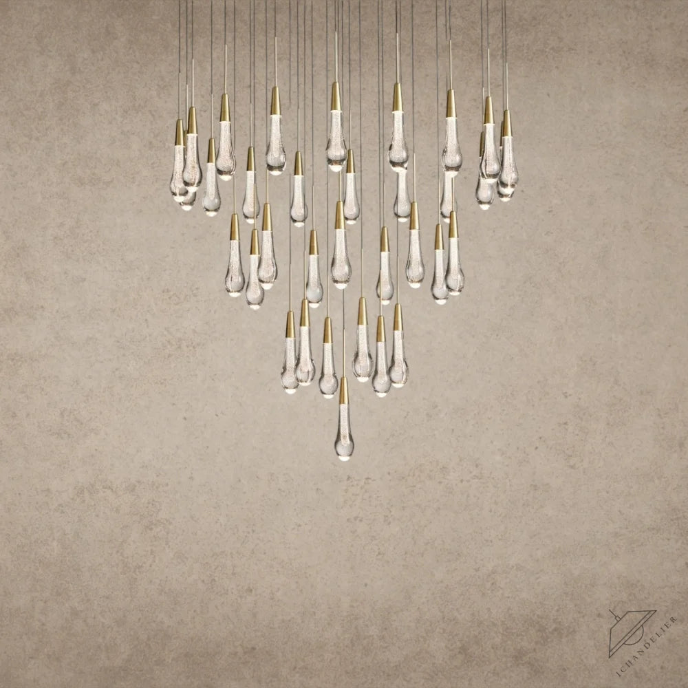 36" / Brass Soltaire Round Chandelier 17", 24", 36", 58"