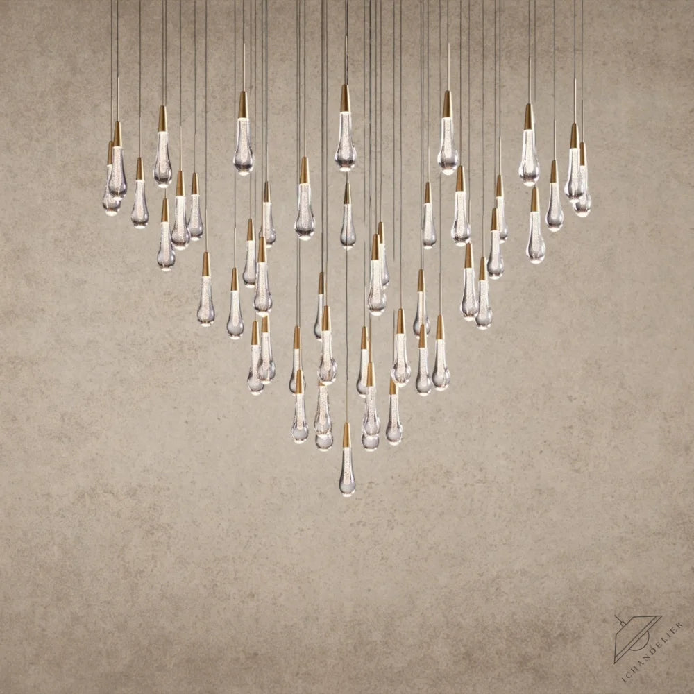 58" / Brass Soltaire Round Chandelier 17", 24", 36", 58"
