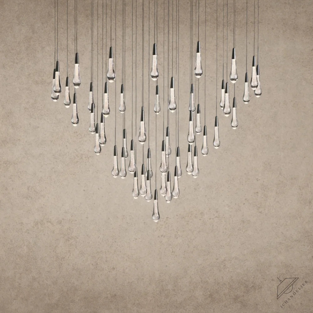 58" / Bronze Soltaire Round Chandelier 17", 24", 36", 58"