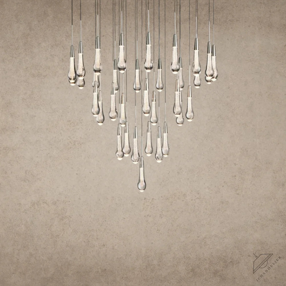 36" / Nickle Soltaire Round Chandelier 17", 24", 36", 58"