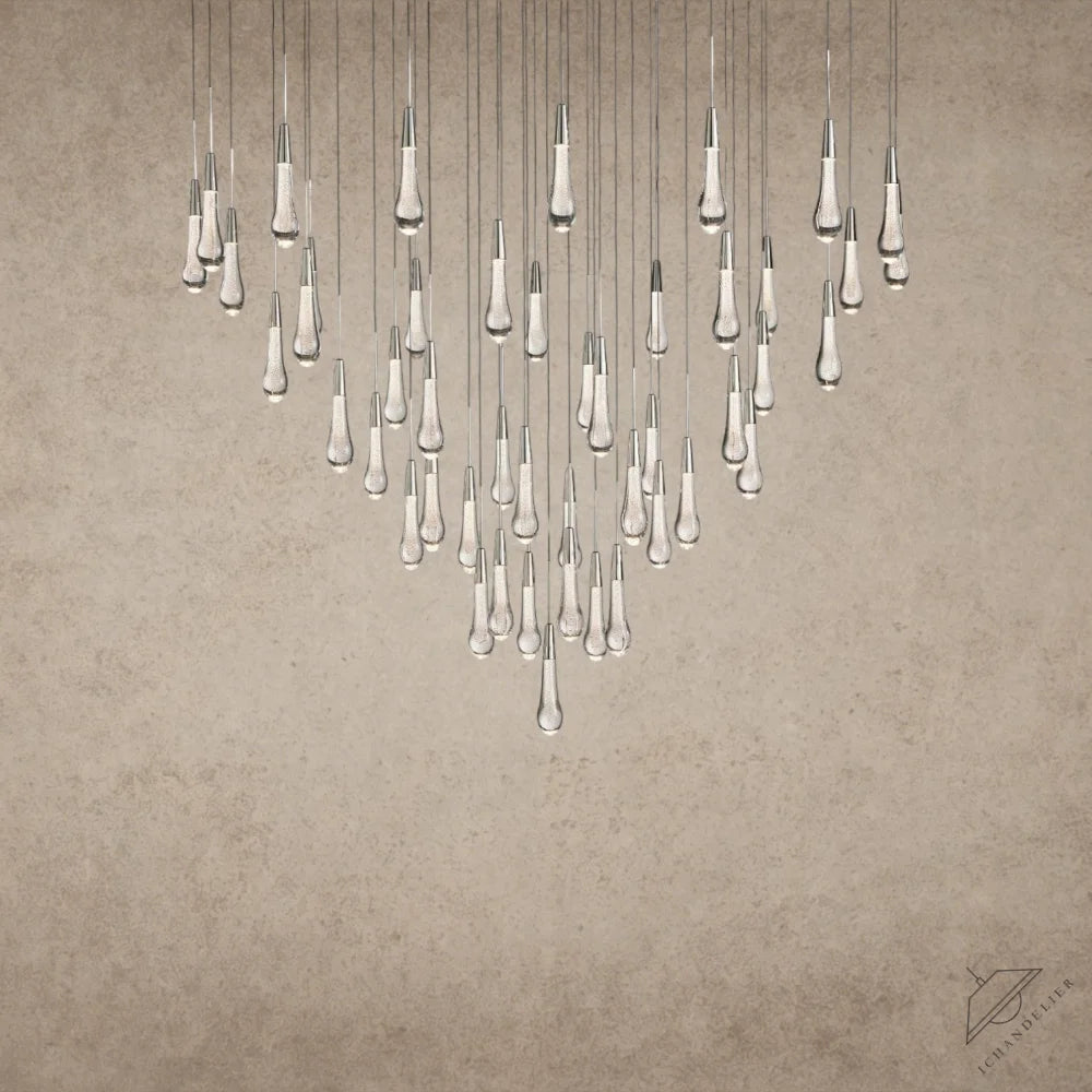 58" / Nickle Soltaire Round Chandelier 17", 24", 36", 58"