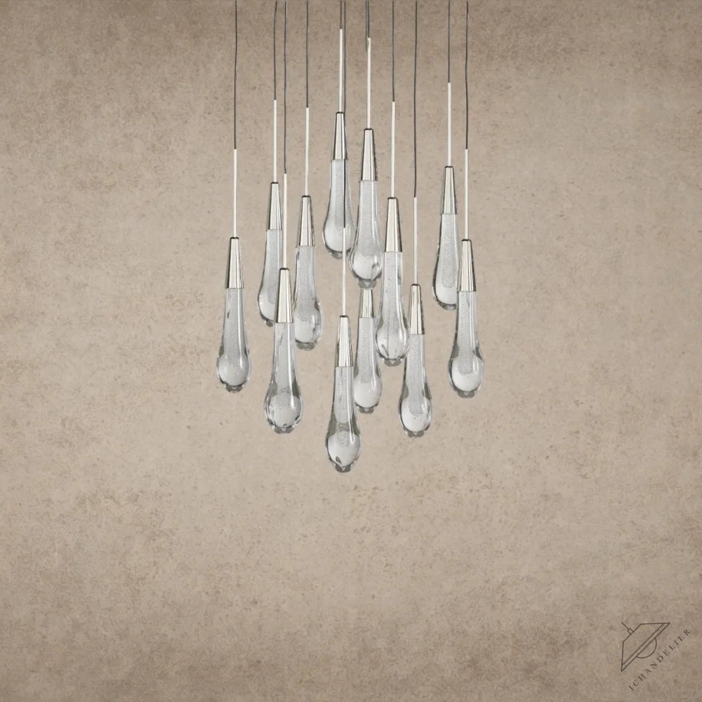 17" / Nickle Soltaire Round Chandelier 17", 24", 36", 58"