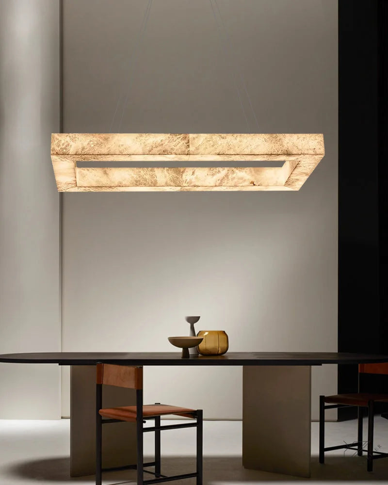 Square/Rectangle Large Alabaster Chandelier, 20 inch 24 inch 32 inch 40 inch 58 inch 60 inch 71 inch 79 inch Dia