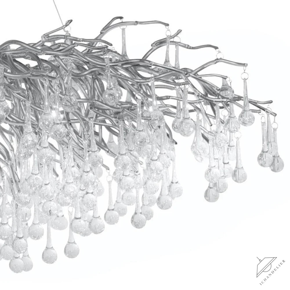 Stunning Tree Branch Crystal Chandelier with Clear Teardrop-shaped for Living/Dining Room