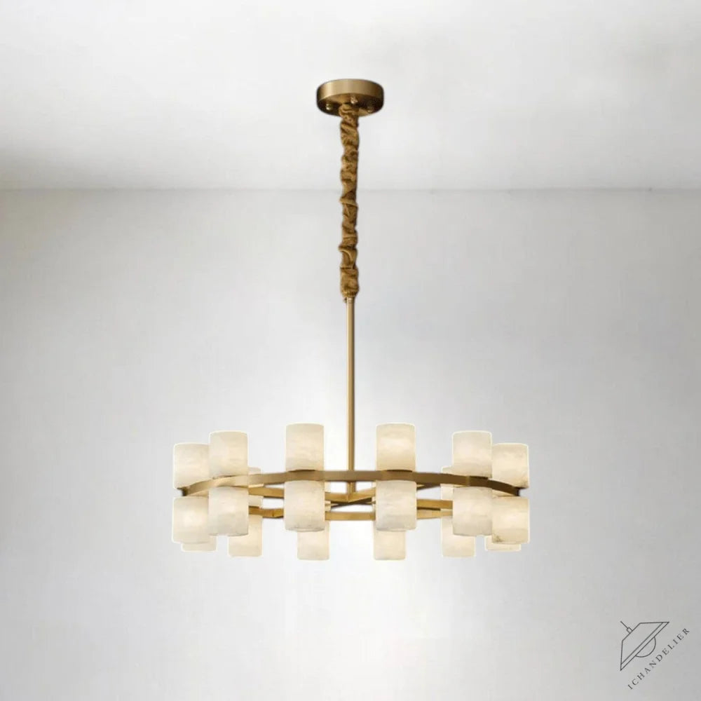 Tabitha Alabaster Living Room Round Chandelier