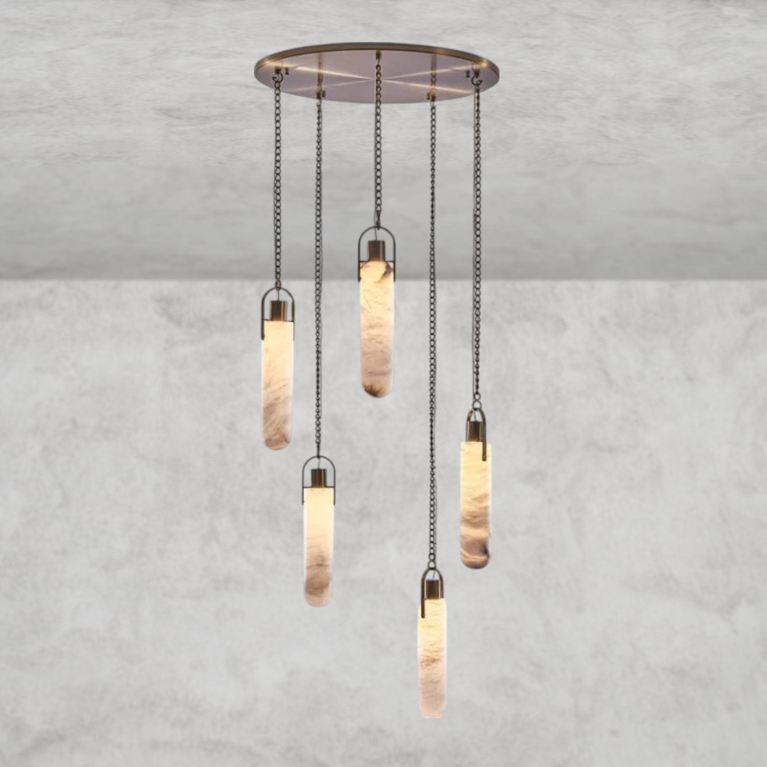 Theresa Alabaster Flint Additions Multi Hanging Pendant Lighting