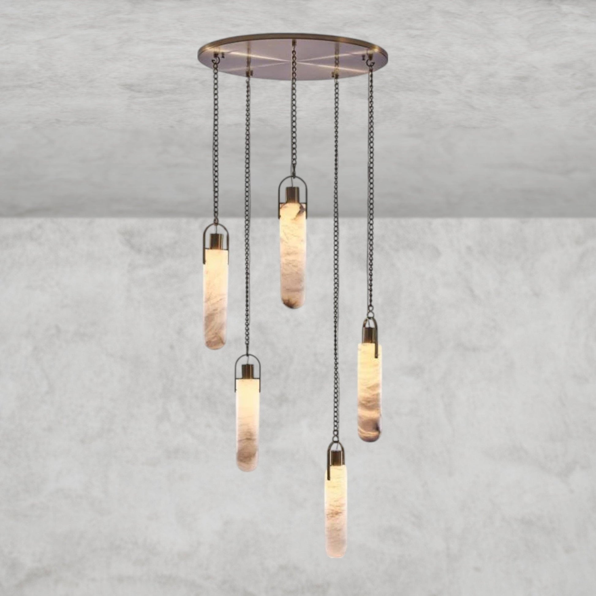 Theresa Alabaster Flint Additions Multi Hanging Pendant Lighting