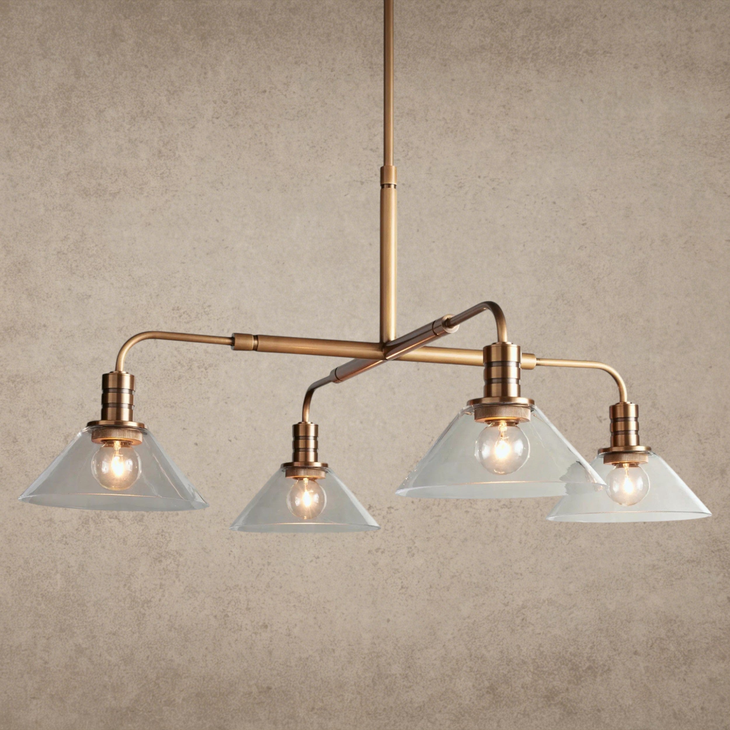 Brass / Clear Theron Round Chandelier