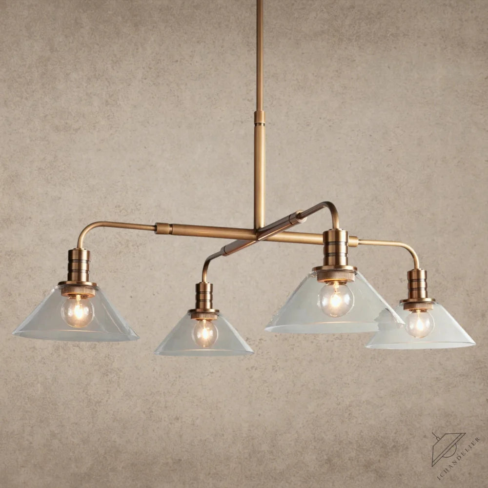 Brass / Clear Theron Round Chandelier