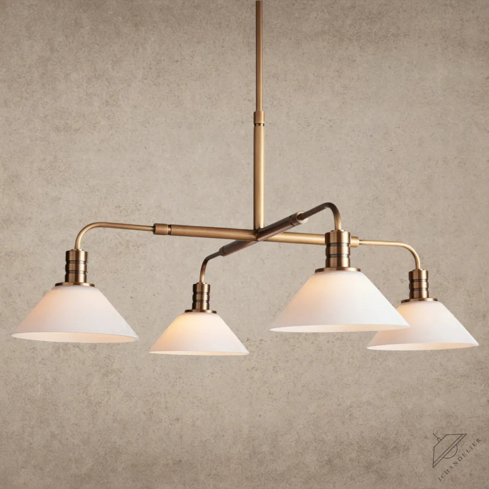 Brass / Milk Theron Round Chandelier