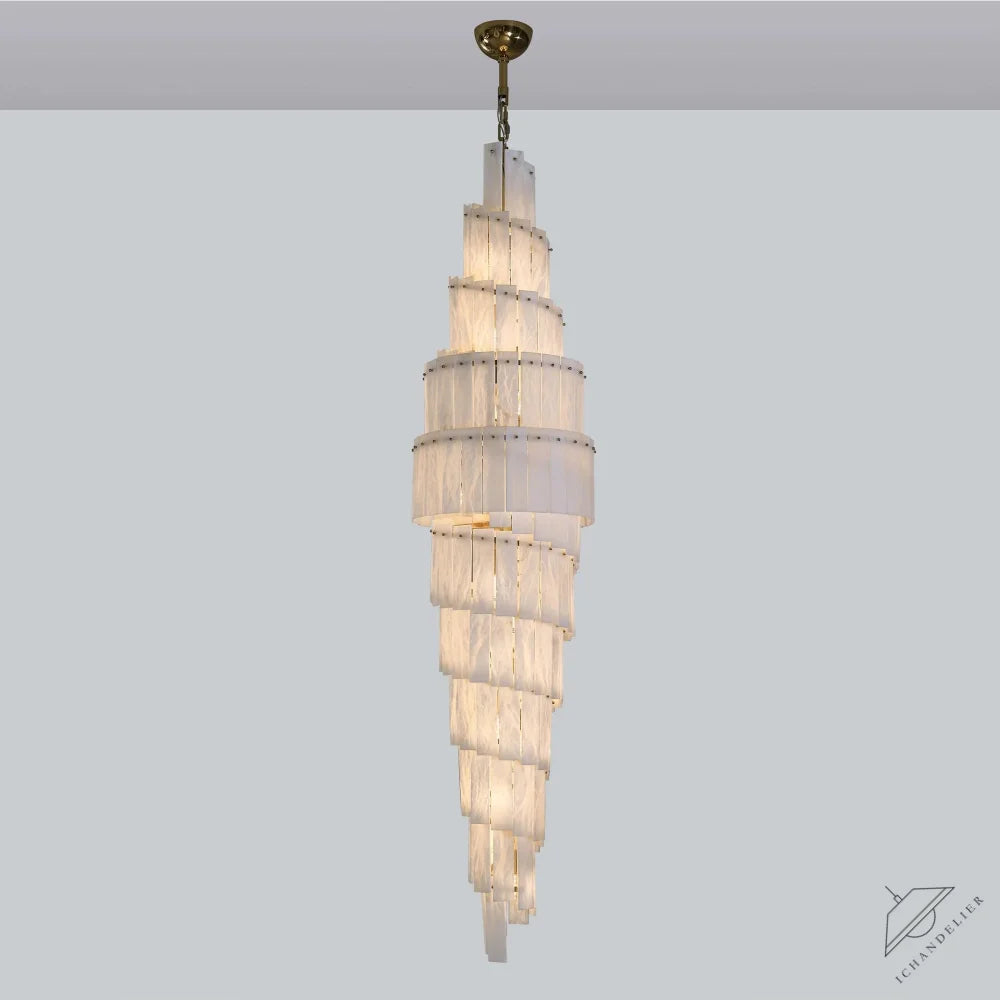 Tiered Alabaster Staircase Chandelier