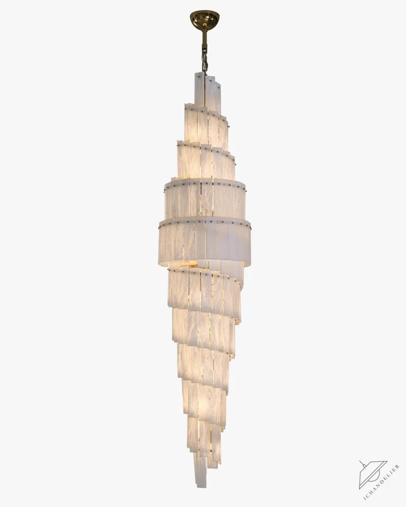 Tiered Alabaster Staircase Chandelier